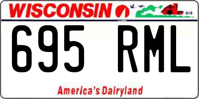 WI license plate 695RML