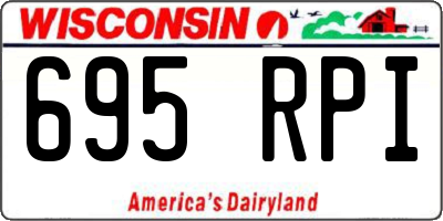 WI license plate 695RPI