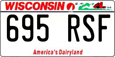WI license plate 695RSF