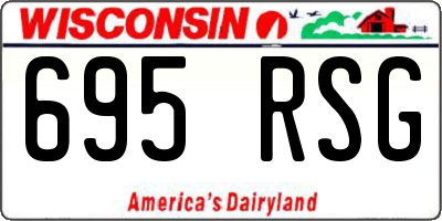 WI license plate 695RSG