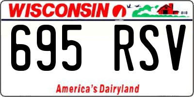 WI license plate 695RSV