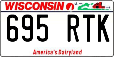 WI license plate 695RTK