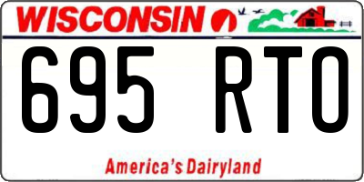 WI license plate 695RTO