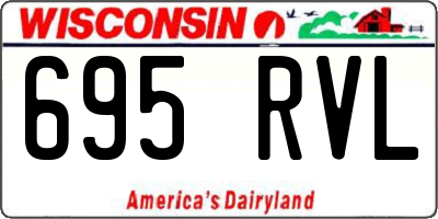 WI license plate 695RVL