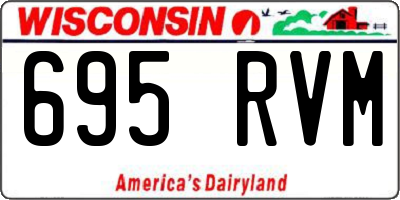 WI license plate 695RVM