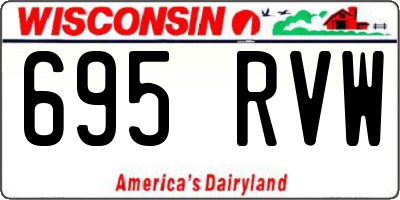 WI license plate 695RVW