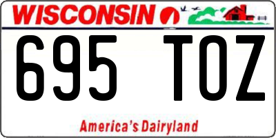WI license plate 695TOZ