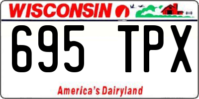 WI license plate 695TPX