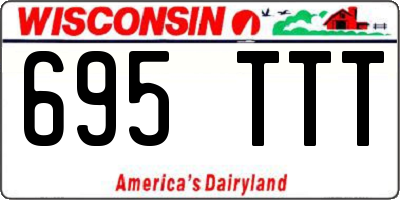 WI license plate 695TTT