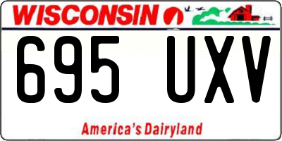 WI license plate 695UXV