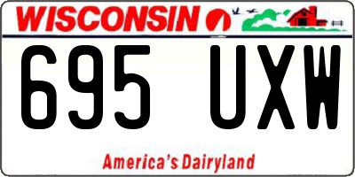 WI license plate 695UXW