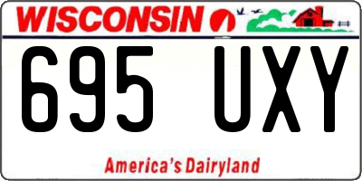 WI license plate 695UXY