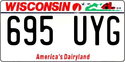 WI license plate 695UYG