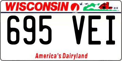 WI license plate 695VEI