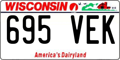 WI license plate 695VEK