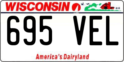 WI license plate 695VEL