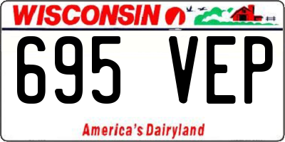 WI license plate 695VEP