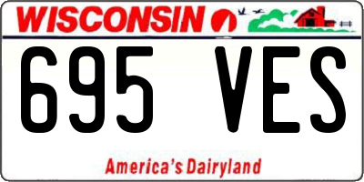 WI license plate 695VES
