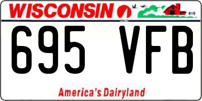 WI license plate 695VFB