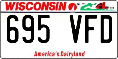 WI license plate 695VFD