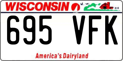 WI license plate 695VFK
