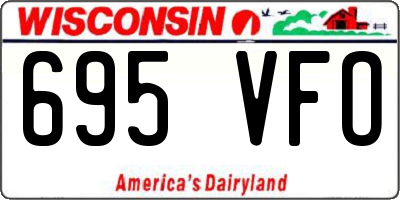 WI license plate 695VFO