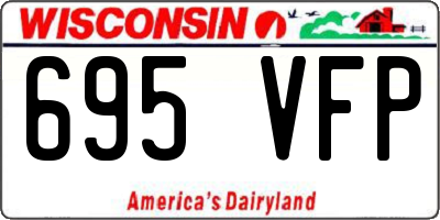 WI license plate 695VFP