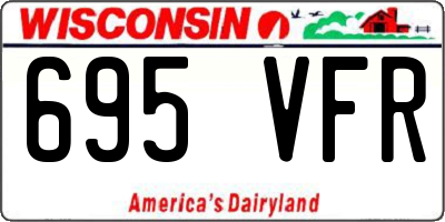 WI license plate 695VFR