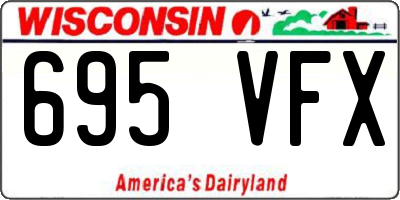WI license plate 695VFX