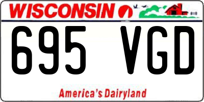 WI license plate 695VGD