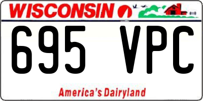 WI license plate 695VPC