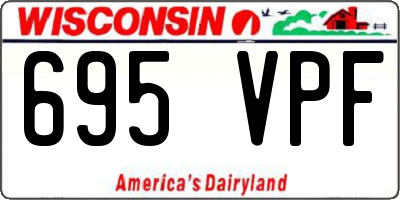 WI license plate 695VPF