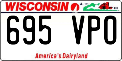WI license plate 695VPO