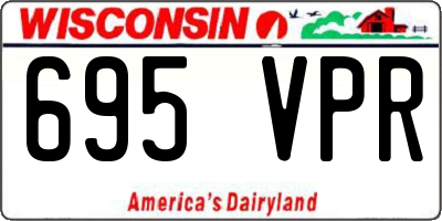 WI license plate 695VPR