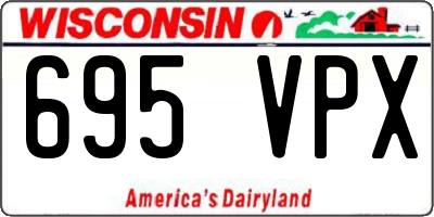 WI license plate 695VPX