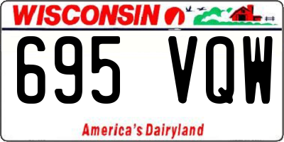 WI license plate 695VQW
