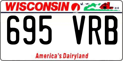 WI license plate 695VRB