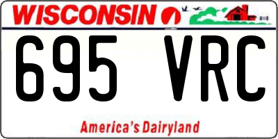WI license plate 695VRC