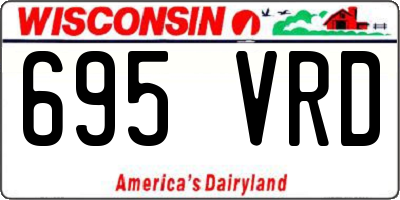 WI license plate 695VRD