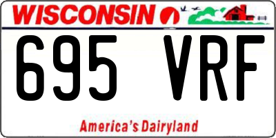 WI license plate 695VRF