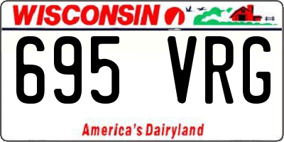 WI license plate 695VRG