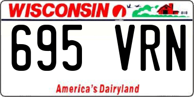 WI license plate 695VRN