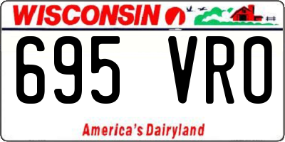 WI license plate 695VRO