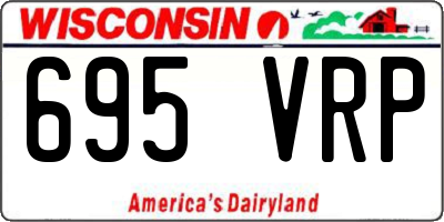 WI license plate 695VRP