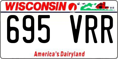 WI license plate 695VRR