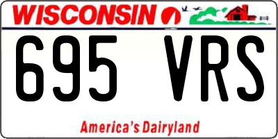 WI license plate 695VRS