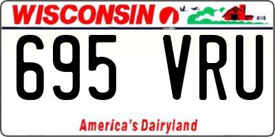 WI license plate 695VRU