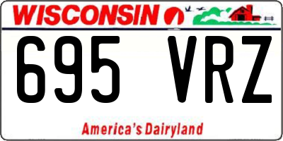 WI license plate 695VRZ