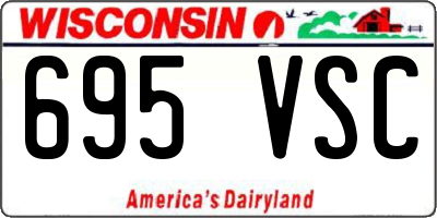 WI license plate 695VSC