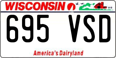 WI license plate 695VSD
